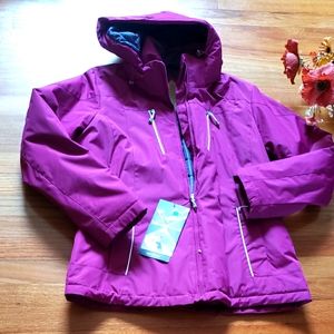 ZeroXposur Women's Large Purple Winter Jacket Hood Neck Warmer  NWT THERMOCLOUD